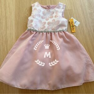 Purple Rose Girls Sleeveless Floral Party Dress Blush Size：6